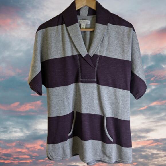 Coldwater Creek Medium NWT short sleeve front pockets cotton blend jersey top - Picture 1 of 1